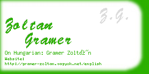 zoltan gramer business card